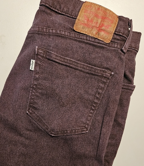 Retro men's Levi Jeans in Washed Cherry Brown, size W31, L32 - Picture 8 of 8
